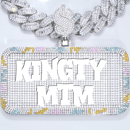 CUSTOM LETTER NECKLACE 3D COLORFUL SQUARE