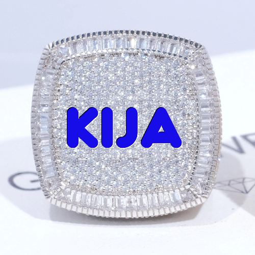 CUSTOM LETTER 3D ICED RING