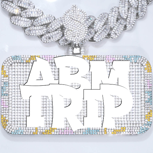 CUSTOM LETTER NECKLACE 3D COLORFUL SQUARE