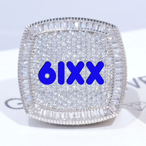 CUSTOM LETTER 3D ICED RING