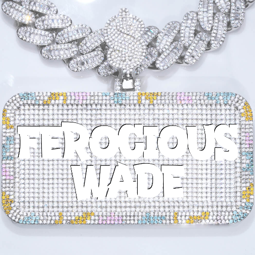 CUSTOM LETTER NECKLACE 3D COLORFUL SQUARE