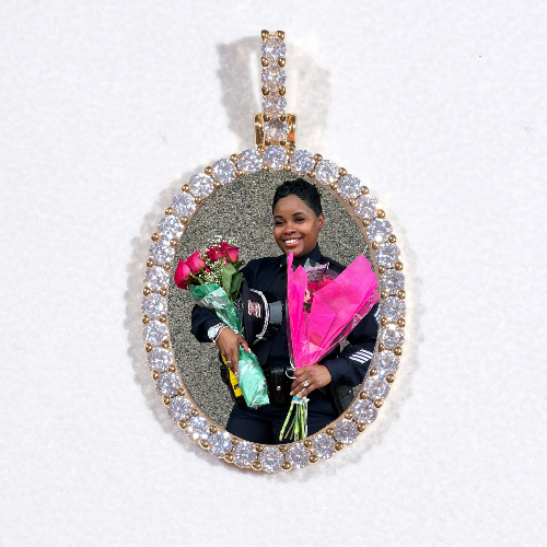 3D Oval Custom Picture Pendant