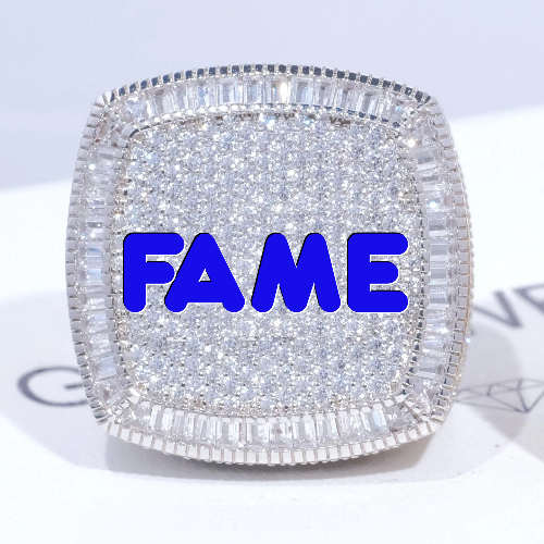 CUSTOM LETTER 3D ICED RING