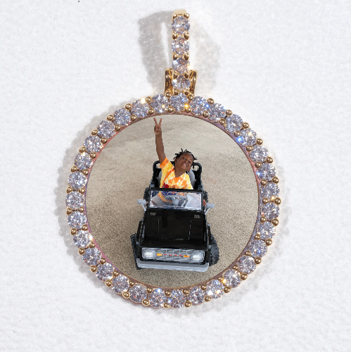 3D CIRCLE CUSTOM PICTURE PENDANT SMALL SIZE