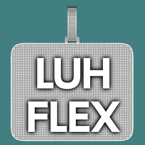 CUSTOM LETTER NECKLACE 3D BIG SQUARE
