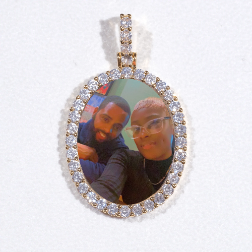 3D Oval Custom Picture Pendant