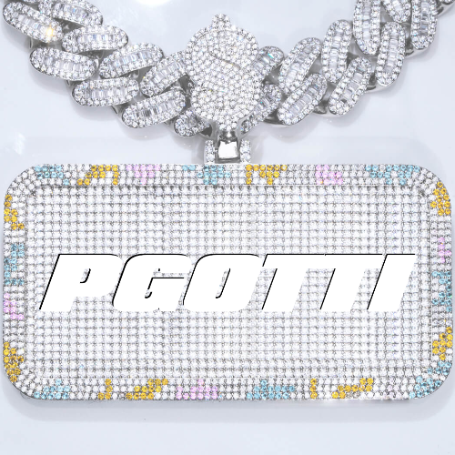 CUSTOM LETTER NECKLACE 3D COLORFUL SQUARE
