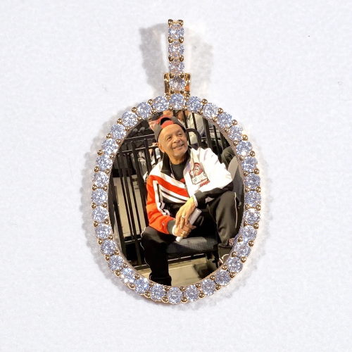 3D Oval Custom Picture Pendant