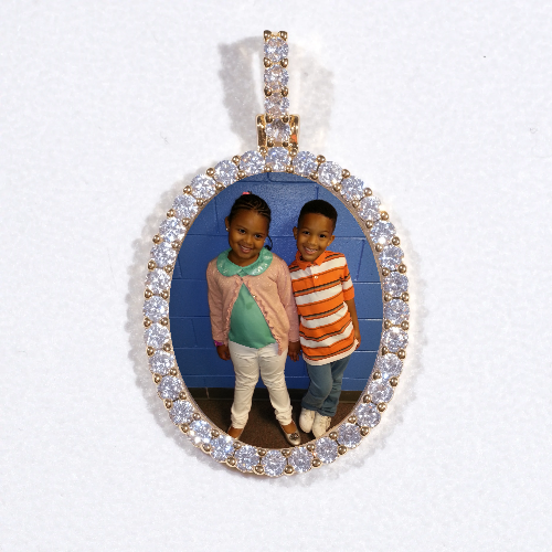 3D Oval Custom Picture Pendant