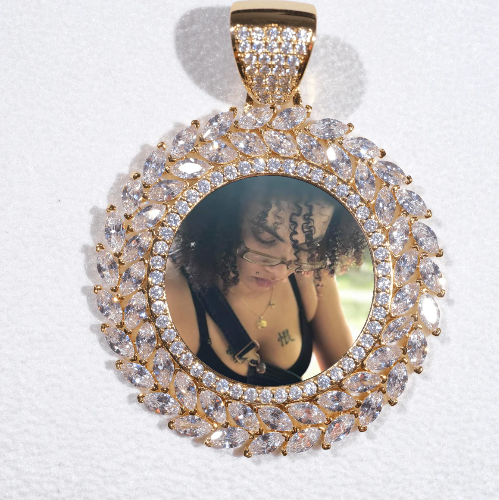 Large 3D Wheat Ear Custom Picture Pendant