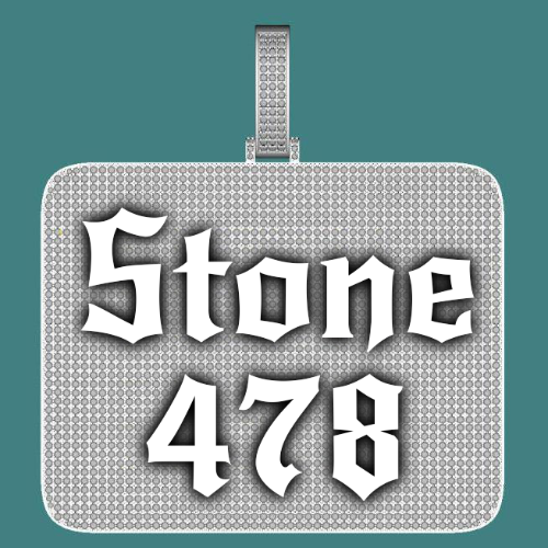 CUSTOM LETTER NECKLACE 3D BIG SQUARE