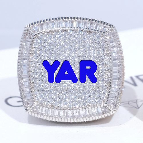 CUSTOM LETTER 3D ICED RING