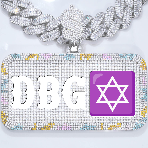 CUSTOM LETTER NECKLACE 3D COLORFUL SQUARE