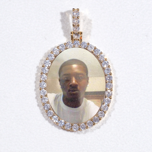 3D Oval Custom Picture Pendant