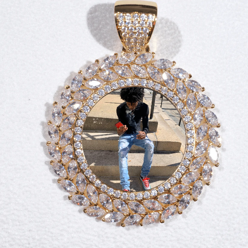 Large 3D Wheat Ear Custom Picture Pendant