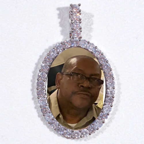 Large 3D Oval Custom Picture Pendant