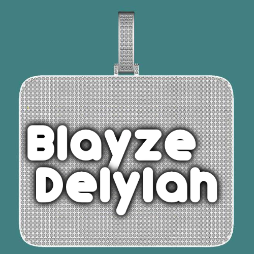 CUSTOM LETTER NECKLACE 3D BIG SQUARE