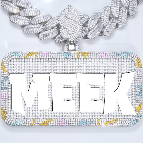CUSTOM LETTER NECKLACE 3D COLORFUL SQUARE