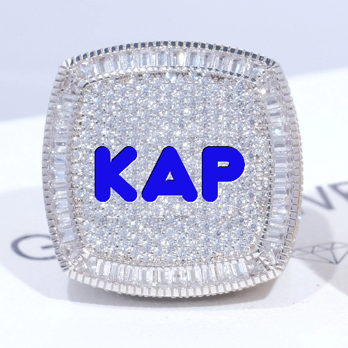 CUSTOM LETTER 3D ICED RING