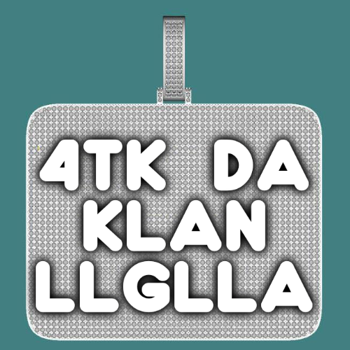 CUSTOM LETTER NECKLACE 3D BIG SQUARE