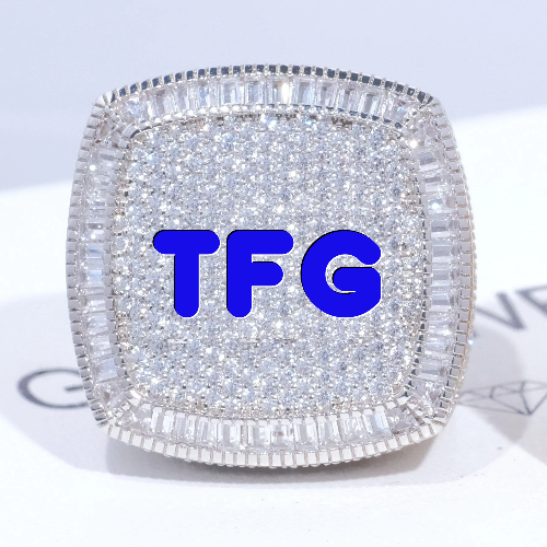 CUSTOM LETTER 3D ICED RING
