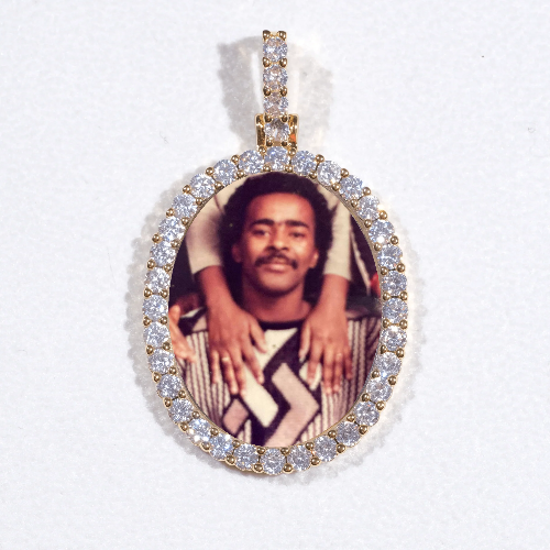 3D Oval Custom Picture Pendant