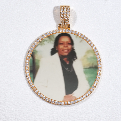 MEDIUM 3D CIRCLE CUSTOM PICTURE PENDANT