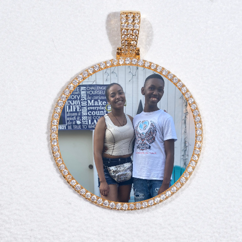 MEDIUM 3D CIRCLE CUSTOM PICTURE PENDANT