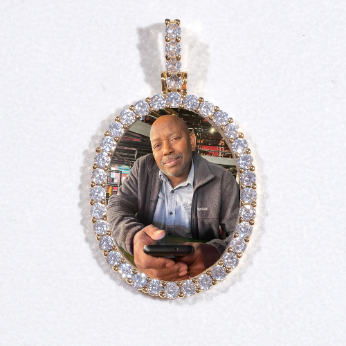 3D Oval Custom Picture Pendant