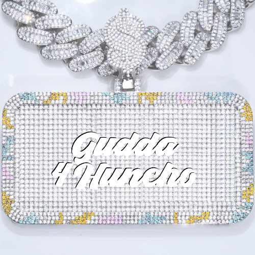 CUSTOM LETTER NECKLACE 3D COLORFUL SQUARE