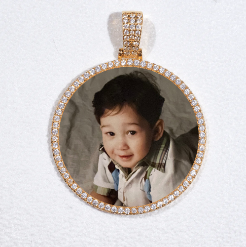 MEDIUM 3D CIRCLE CUSTOM PICTURE PENDANT