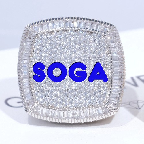CUSTOM LETTER 3D ICED RING