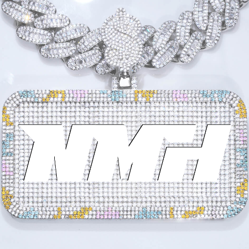 CUSTOM LETTER NECKLACE 3D COLORFUL SQUARE