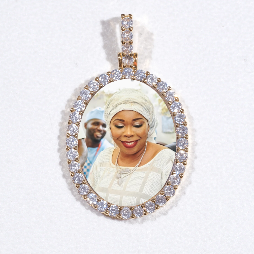 3D Oval Custom Picture Pendant