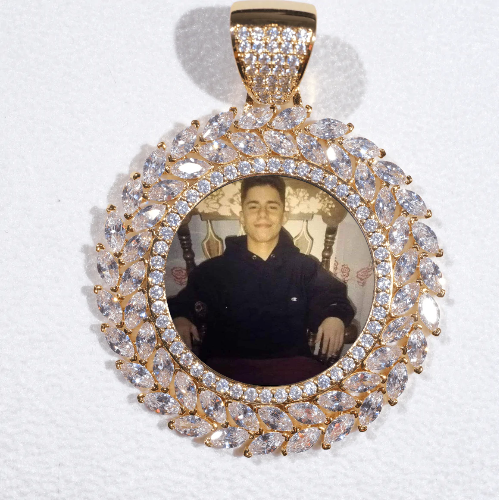 Large 3D Wheat Ear Custom Picture Pendant