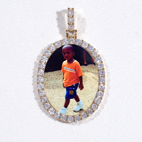 3D Oval Custom Picture Pendant
