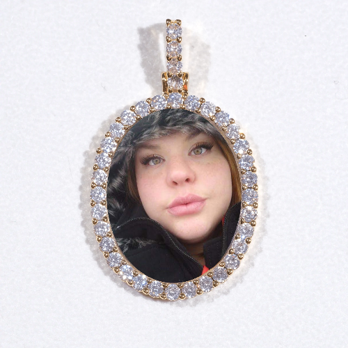 3D Oval Custom Picture Pendant