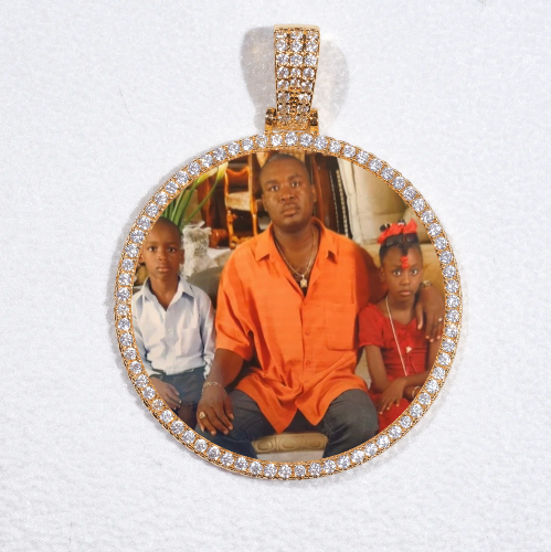 MEDIUM 3D CIRCLE CUSTOM PICTURE PENDANT