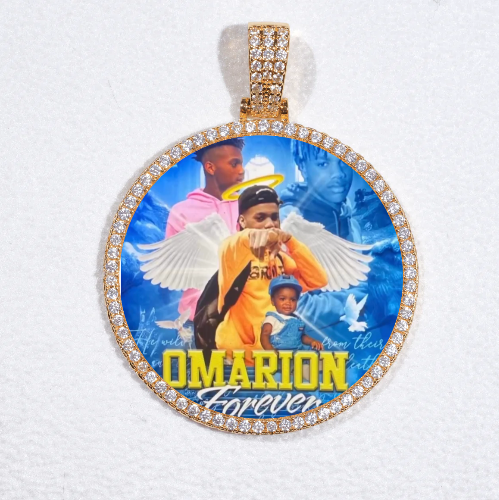 MEDIUM 3D CIRCLE CUSTOM PICTURE PENDANT