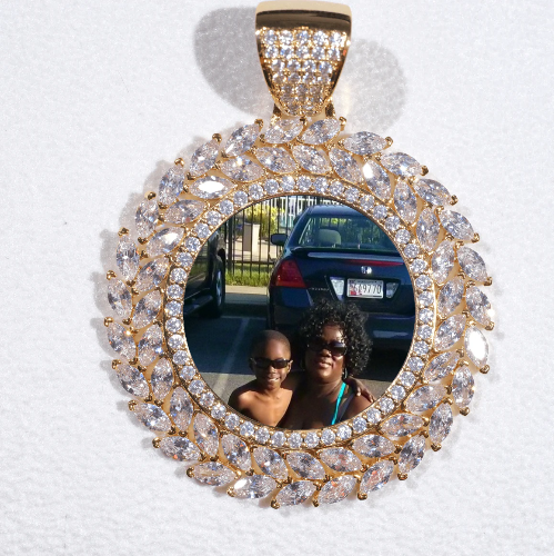 Large 3D Wheat Ear Custom Picture Pendant