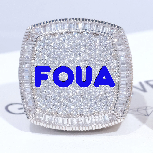 CUSTOM LETTER 3D ICED RING