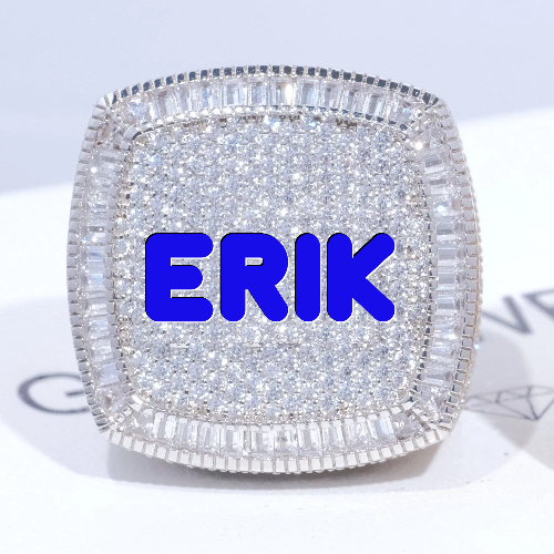 CUSTOM LETTER 3D ICED RING