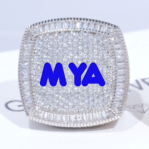 CUSTOM LETTER 3D ICED RING