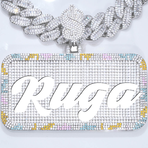 CUSTOM LETTER NECKLACE 3D COLORFUL SQUARE