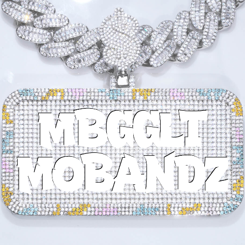 CUSTOM LETTER NECKLACE 3D COLORFUL SQUARE