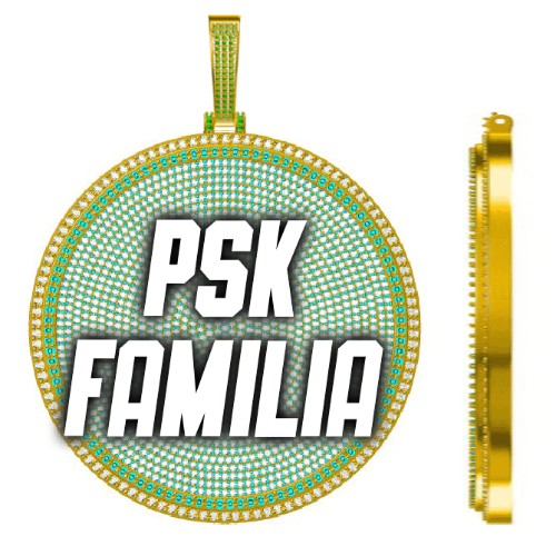CUSTOM LETTER NECKLACE 3D BIG DISC