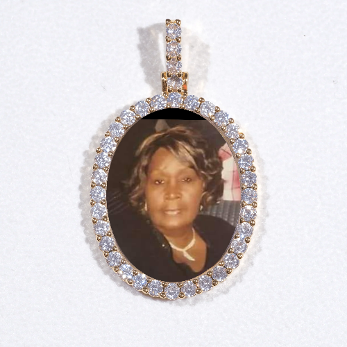 3D Oval Custom Picture Pendant