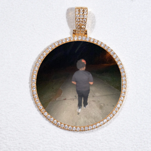 MEDIUM 3D CIRCLE CUSTOM PICTURE PENDANT