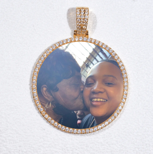 MEDIUM 3D CIRCLE CUSTOM PICTURE PENDANT