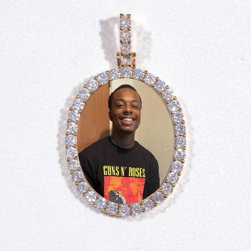 3D Oval Custom Picture Pendant